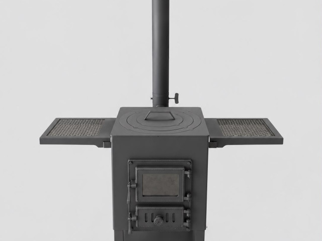 Krāsns kvadrāta ar čuguna/stikla durvīm D40cm - 3mm, 4mm, 6mm
