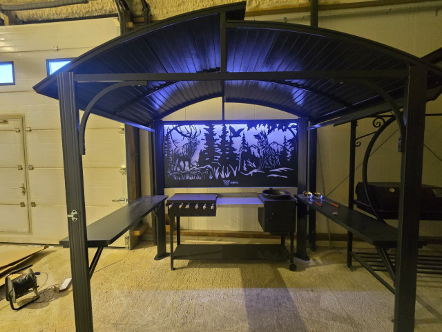 Nojume grilam 3 ar aizmugures paneli