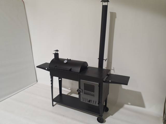 Krāsns/grils/kupinātava komplekts ar stikla durvīm D45cm - 3mm, 4mm