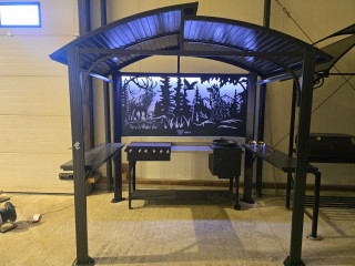 Nojume grilam 3 ar aizmugures paneli